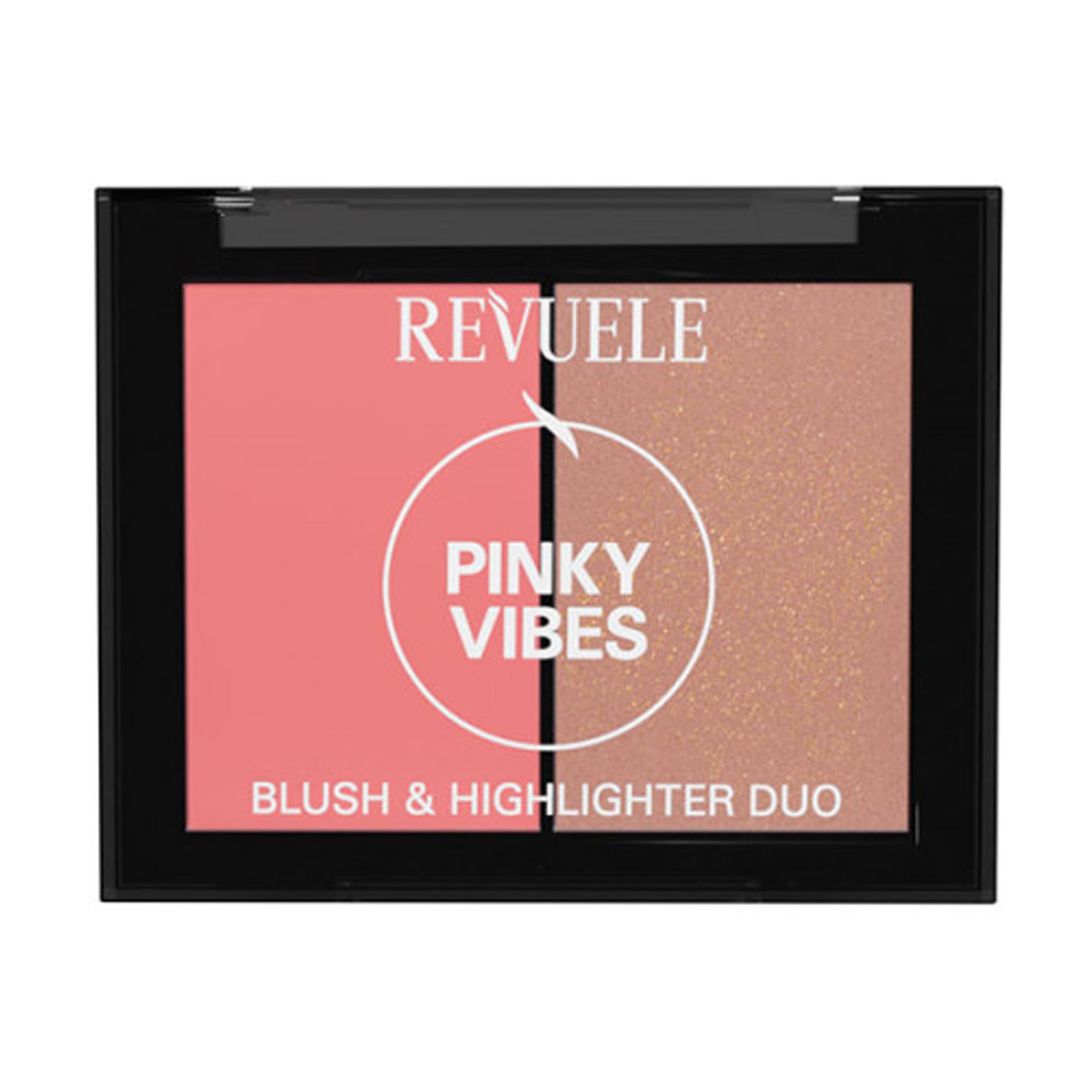 Палетка рум'ян та хайлайтера Revuele Blush &amp; Highlighter Duo Рожевий настрій, 8 г